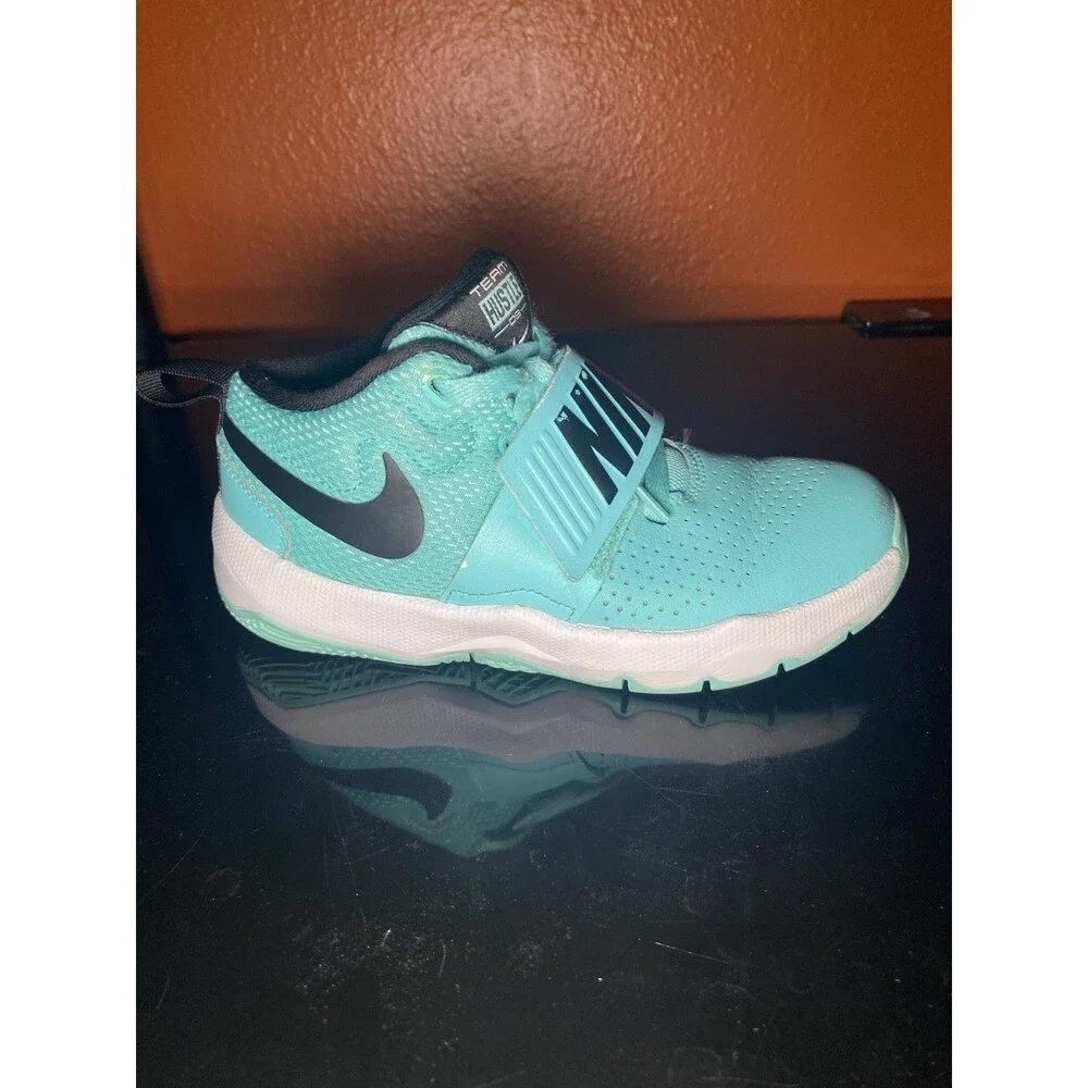 Nike Team Hustle D 8 PS Tropical Twist Blue Youth 1Y Shoes 881942-302 Sneakers